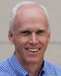 The keynote speaker John Ousterhout's face